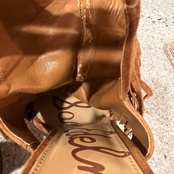 Sam Edelman Elaine Leather Fringe Stocky heel bootie size 10. - Picture 8 of 11